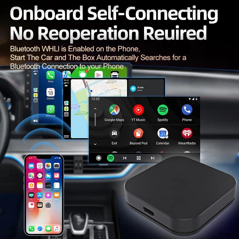 YKRC8 Для BMW X5 E53 E70 F15 G05 Проводной в Беспроводной Автомобильный Беспроводной CarPlay Android Auto Беспроводной Адаптер 2.4G и 5.8 ГГц WiFi BT Автоматическое Подключение