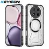 KEYSION Transparent Magnetic Case for HONOR X9c 5G Silicone+PC Heavy Duty Shockproof Phone Cover for Huawei Honor Magic 7 Lite 5G