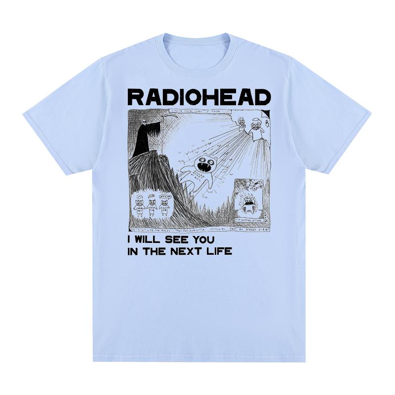 Radiohead Винтажная футболка Рок-группа Футболки Одежда Хлопок Унисекс Футболка Новая ФУТБОЛКА Женские топы