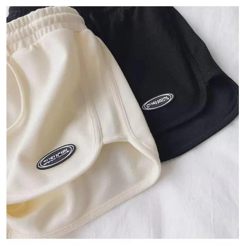 Женские повседневные спортивные шорты на шнурке, летние тонкие шорты трапециевидной формы для йоги с высокой талией, свободные женские прямые брюки для бега