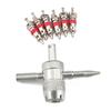 7PCS Silver Valve Core Remover Zinc Alloy 4 in 1 Valve Tool New Tire Valve Core Tool  Tire Repair