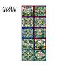 Easy Install Window Film Vintage Stained Glass Sticker, Static Privacy Film, Decorative Customizable Sticker Geometric Pattern for Bathroom Doors and