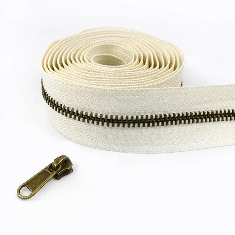 1/2/3/5M Meetee №5 Металлическая молния на катушке с бегунками для сумки, обуви, куртки, декоративная застежка-молния по метрам, DIY, ремонт, швейные аксессуары