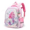 Exquisite 3D Pressed Shell Children School Bags Cute Cartoon Mermaid Printing Kindergarten Book Bag High Quality Nylon Lightweight Children's Backpack