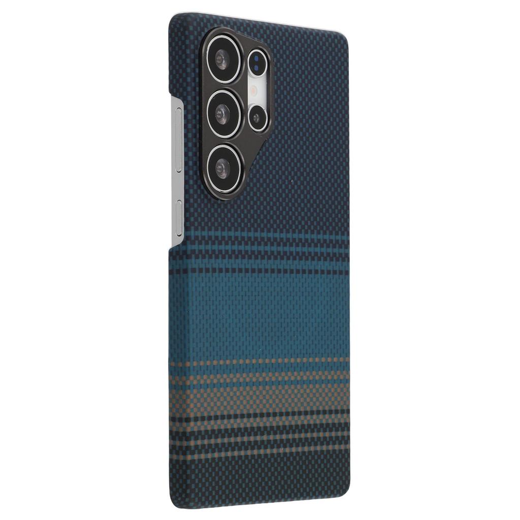 Магнитный чехол для Samsung Galaxy S24 Ultra с точными вырезами, градиентная накладка для телефона из арамидного волокна с металлическим ободком для объектива