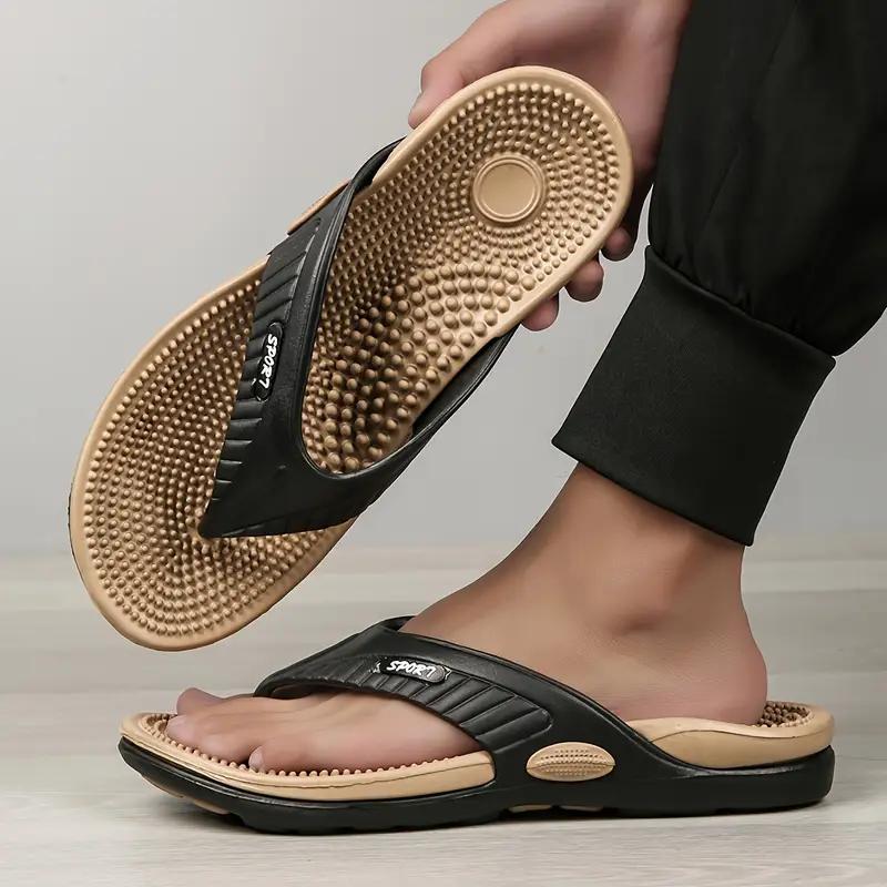 Summer Mens Beach Sandals Lightweight Breathable Non-Slip EVA Flip Flops Outdoor Casual Comfort Walking Thong Sandals