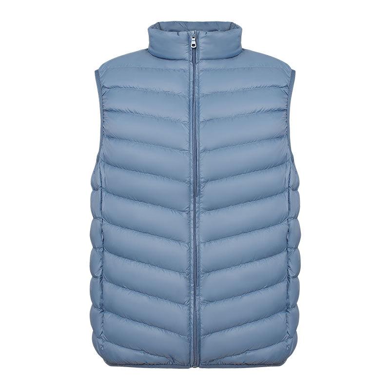 Men's 90 Fleece New Men's Stand-up Collar Vest White Duck Down Light Down Jacket Vest Large Size Jacket
