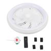 Enclosed Ceiling Fan with LED Light 6 Speed Dimmable Remote Control Ceiling Fan Light for Bedroom