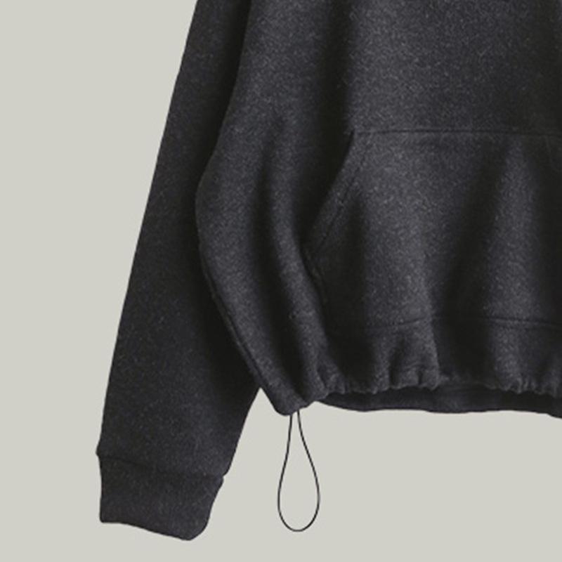 Women's Korean Style Hooded Sweatshirt - Autumn/Winter Long Sleeve Pullover, Loose Fit with Plus Velvet