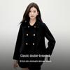 Qiushui Yiren Women's 100% Merino Wool Lapel Winter Coat