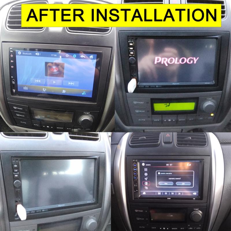 Двойная Диновая Панель для MAZDA MPV Premacy 1999-2005 Панель для Стереосистемы CD Панель Монтажная Панель Приборной Панели Комплект для Установки Рамка Лицевая Рамка
