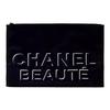 Chanel BEAUTE Черная вышитая холщовая косметичка