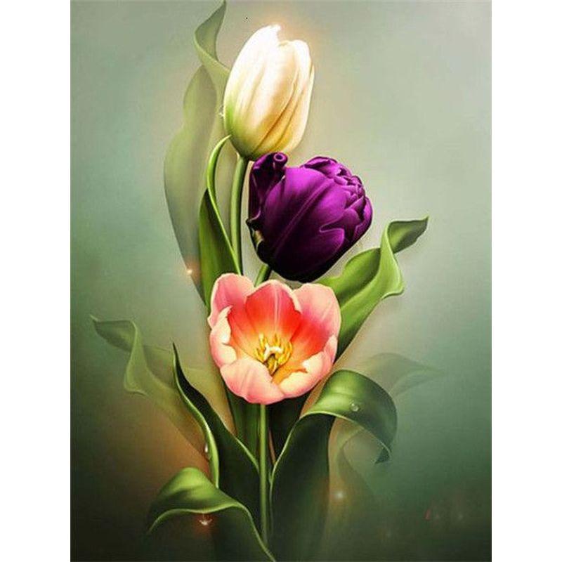 Diy Diamond Flower 5d Painting Vase Cross Stitch Kit Diamond Embroidery Rose Rhinestone Mosaic Art Picture Home Decoration Gift