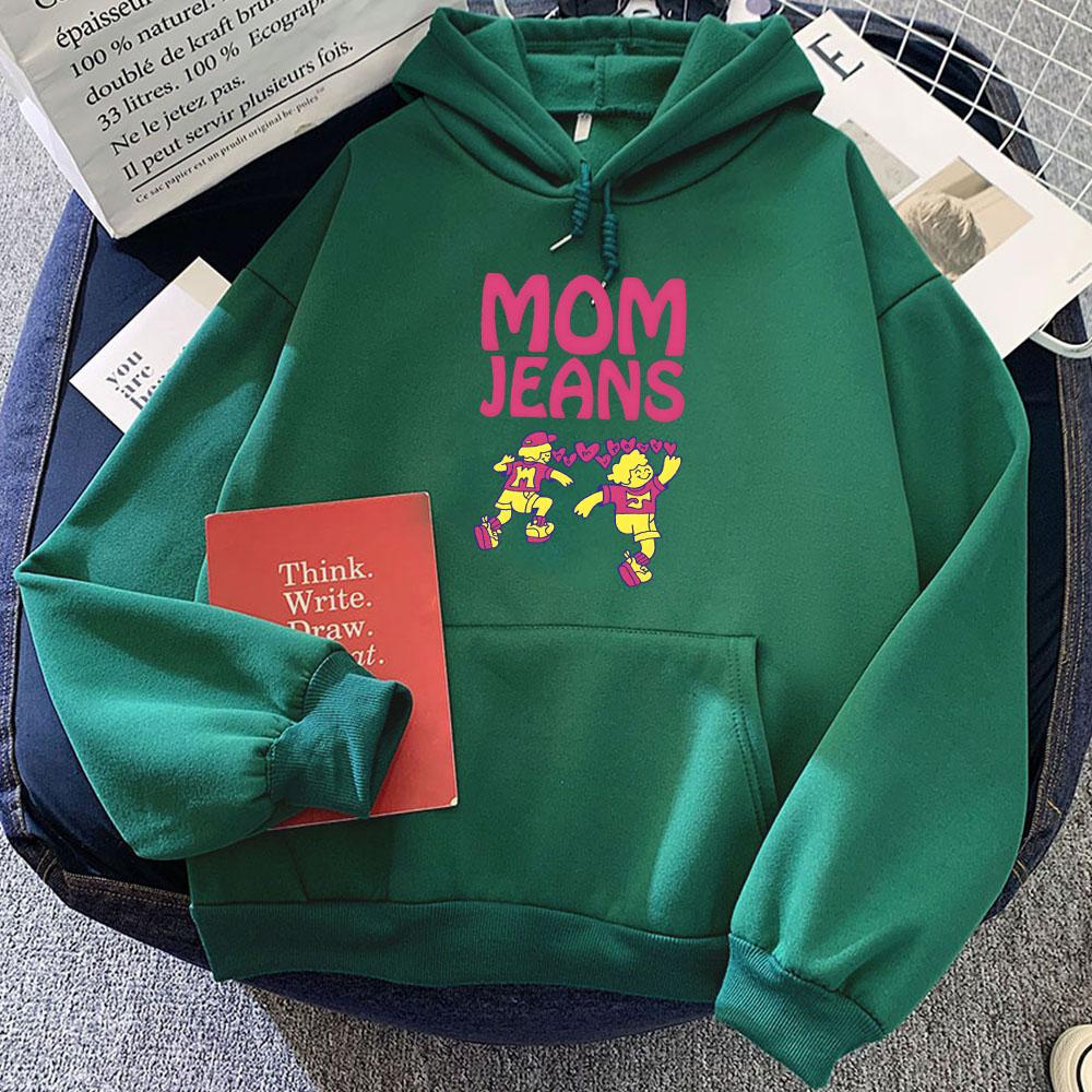 Забавная Графическая Одежда Группа Мамины Джинсы Группа Уличная Одежда Толстовки С Длинным Рукавом Мягкие Толстовки с Капюшоном Принт Женщины