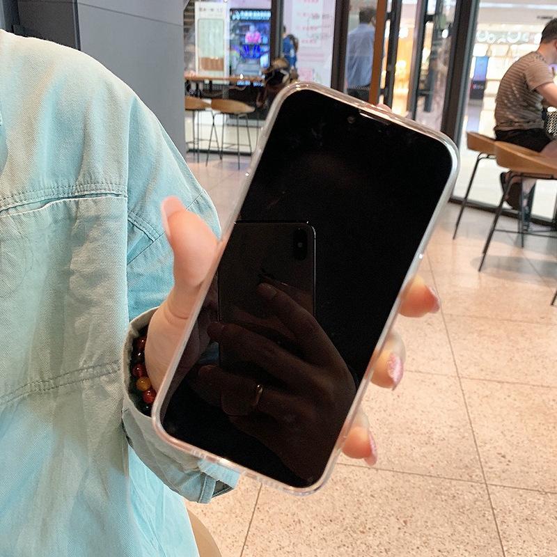 Подходит для Apple 16Promax Чехол для мобильного телефона Iphone17 Прозрачный 14 Блестящий 15 Силиконовый Мягкий Корпус Зеркало для Макияжа 13