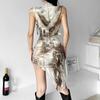 European and American style 2026 summer new women's clothing street fashion sleeveless hooded high waist dress women