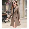 Tooxika New Solid Color Slim Fit Mid-length Woolen Coat Waisted Women's Woolen Coat