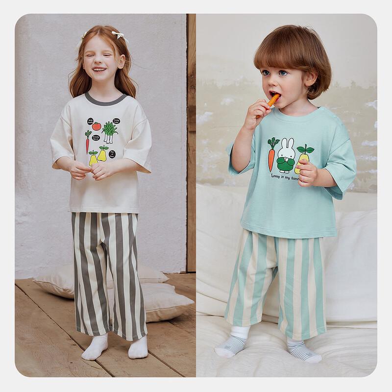 Minibala x Miffy Детский летний пижамный комплект из чистого хлопка