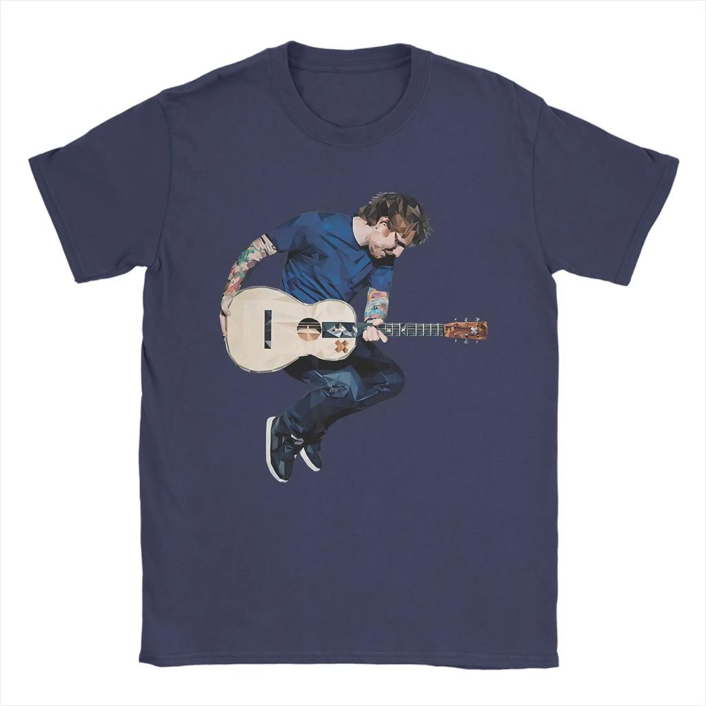 Men Ed Sheeran T Shirts Pure Cotton Clothes Unique Short Sleeve Crew Neck Tees Plus Size T-Shirt