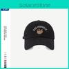 Soft Cotton Adjustable Baseball Cap With Cartoon Bear Design For Fashionable Spring Wear