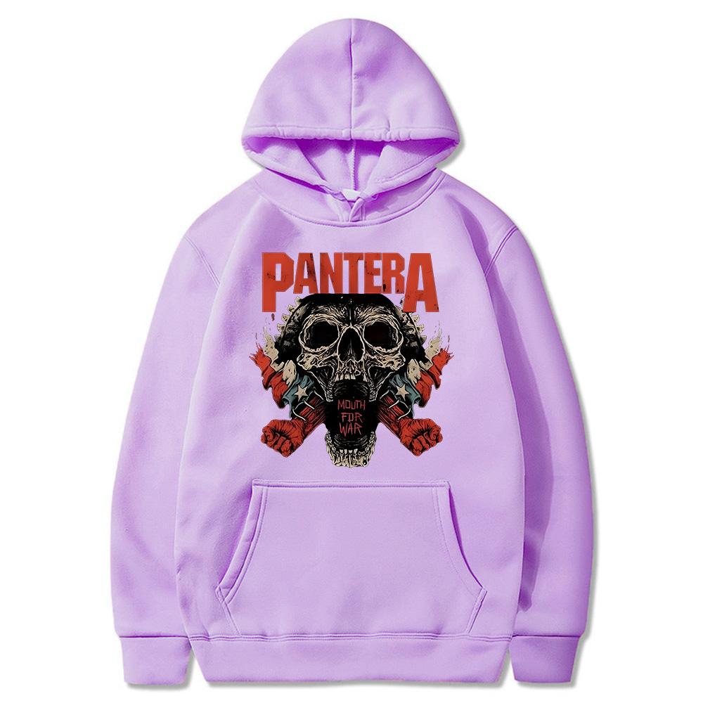 Vintage Pantera Band Rock Hoodies for Women/Men Oversized Sweatshirts High Street Pullovers Graphic Printing Clothing