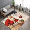 Christmas Living Room Area Rug  Santa Claus Bedroom Decor Children Play 3D Carpets Memory Foam Home Decor Kitchen Rug Floor Mat