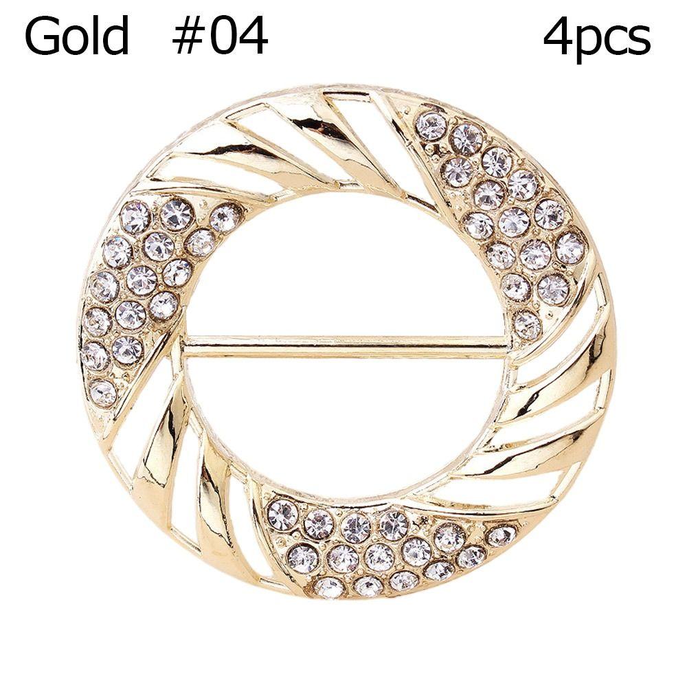 4 шт. Модные ювелирные изделия из шелка, застежка, клипсы, брошь, пряжка для шали, кольцо для шарфа, пряжка для талии, пряжка для шарфа