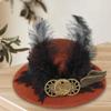 Steampunk Top Hats Gothic Hat Funky Headgear Cap Felt Fedoras for Women Nightclub Festival