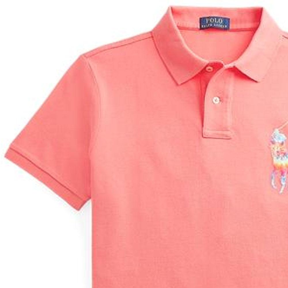 Polo Ralph Lauren Весна-Лето 22 Мужская однотонная футболка-поло с коротким рукавом и вышитым логотипом бренда MNPOKNI1N821567-600