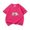 Kids Cotton T Shirt Peeking Persian Cat Pattern Print Crew Neck Short Sleeve Tee Casual Breathable Boys Girls Summer Tops