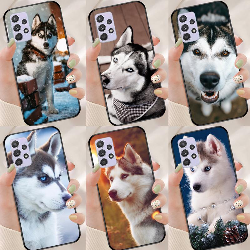 Чехол для телефона с щенком хаски для Samsung Galaxy A32 A12 A42 A52 A72 A11 A51 A71 A21S A20S A50 A70 A10