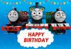 Thomas train themed birthday background for kids, banner with toy and friend train, vinyl backdrop, photo accessories, Baby Shower.