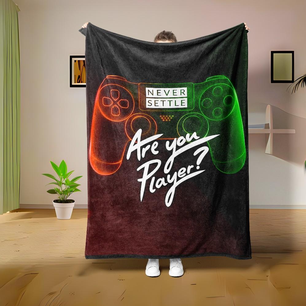 Красочный геймпад с принтом Фланелевое одеяло Семейное одеяло Плед Домашнее диванное одеяло Одеяла для перерыва на обед Детские студенческие одеяла Подарки для сна