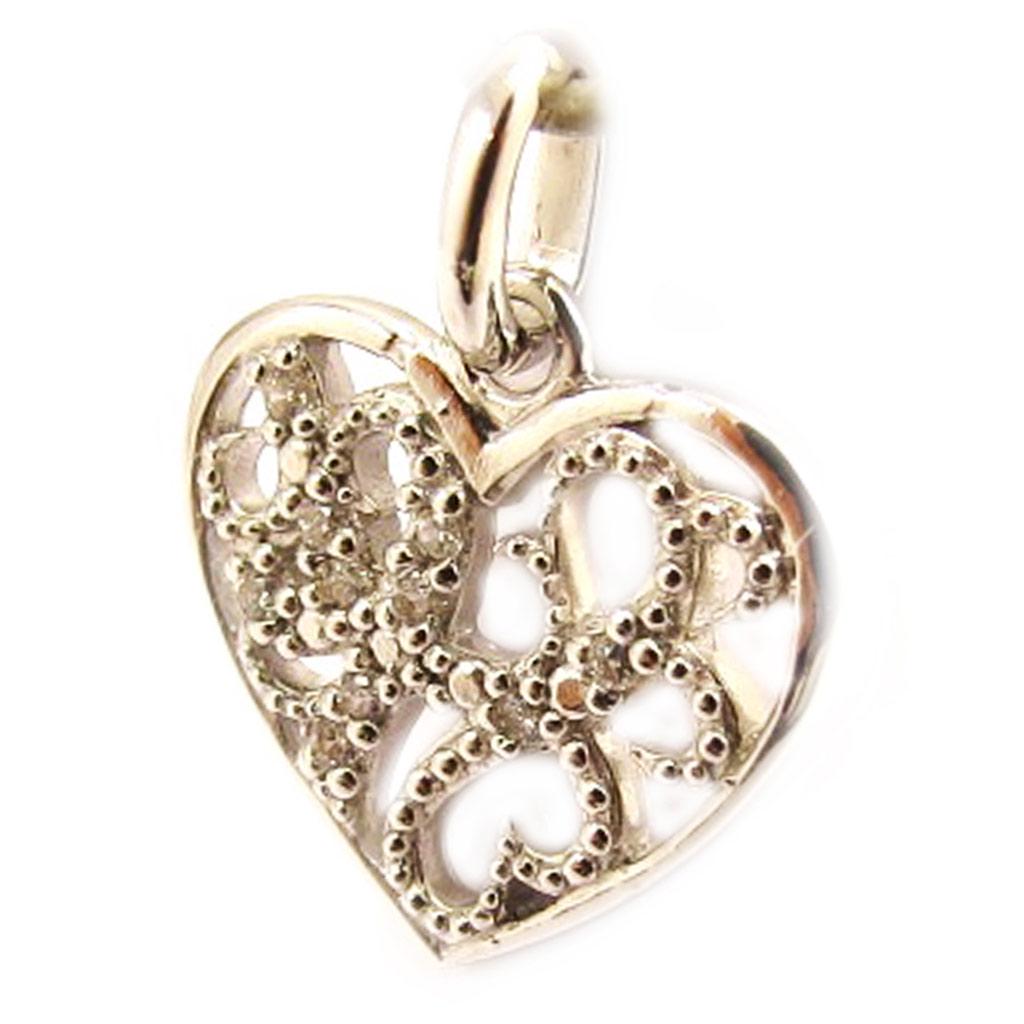 Les Trésors De Lily [L5035] - Серебряный кулон «Любовь» серебристо-белый (родиевое покрытие) - 17х14 мм