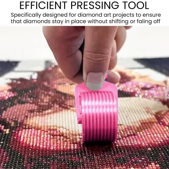 2 шт. Ролик для страз, 3D-печатный ролик для прижимания страз, ручной ролик с удобной ручкой, инструмент для рукоделия для вышивки стразами