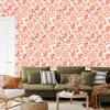 Peach and Coral Flowers Wallpaper for Living Room and Bedroom 50x1000