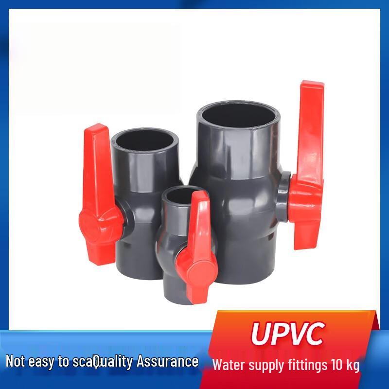UPVC Deep Gray Adhesive Socket Ball Valve