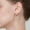 Городские серьги-анклеты с цепочкой 14K (Золотая булавка) ELGPEE384