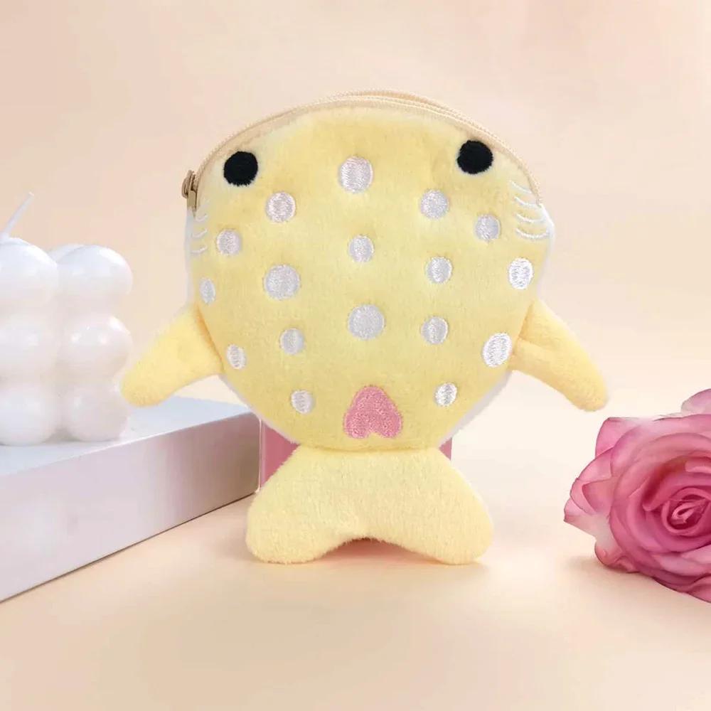 Модный милый кошелек для монет в виде синей акулы, мини-китов, плюшевый кошелек для монет на молнии, дизайнерская женская сумка для мелочи, ключ, наушники, чехол