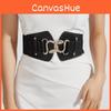 Retro Color Solid Style Metal Waist Belt With Alloy Buckle Women Coats Dresses