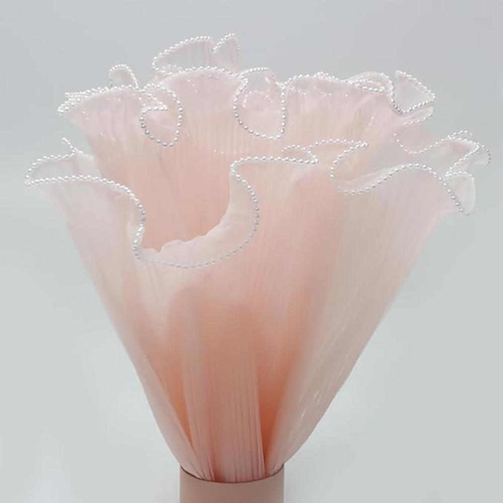 3 Pcs Pearl Edge Packaging Paper Flower Wrapping Mesh Yarn Bouquet Wrapping Yarn Gift Wrap Mesh Paper Florist Supplies