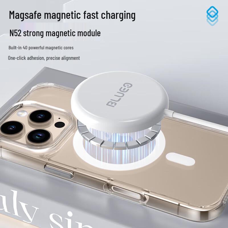 Мистер. Минималистичный прозрачный чехол Blue Ape Ice с MagSafe для iPhone 16 Pro Max