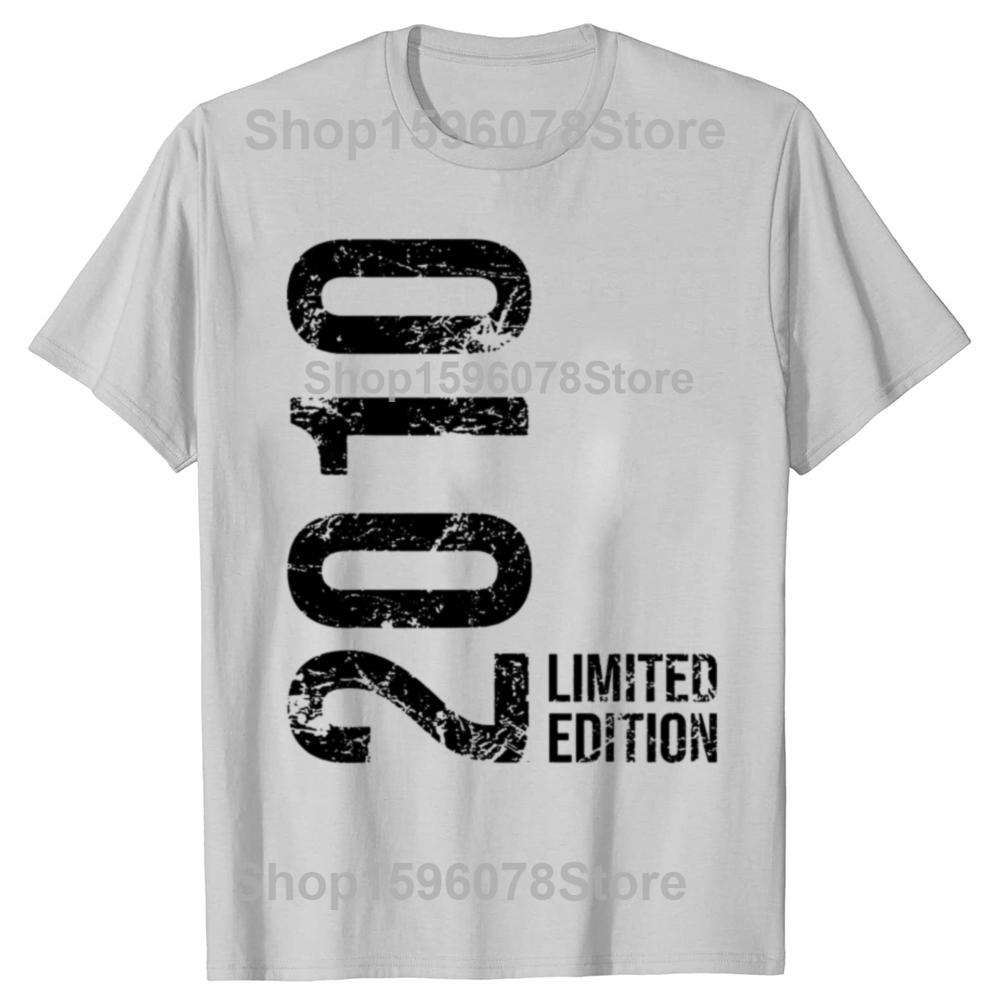 13-й День рождения 13 лет Мальчик Девочка Ретро Винтаж 2010 Футболки Летняя Графическая Уличная одежда Брат Сестра Подарки на День рождения Футболка Мужская