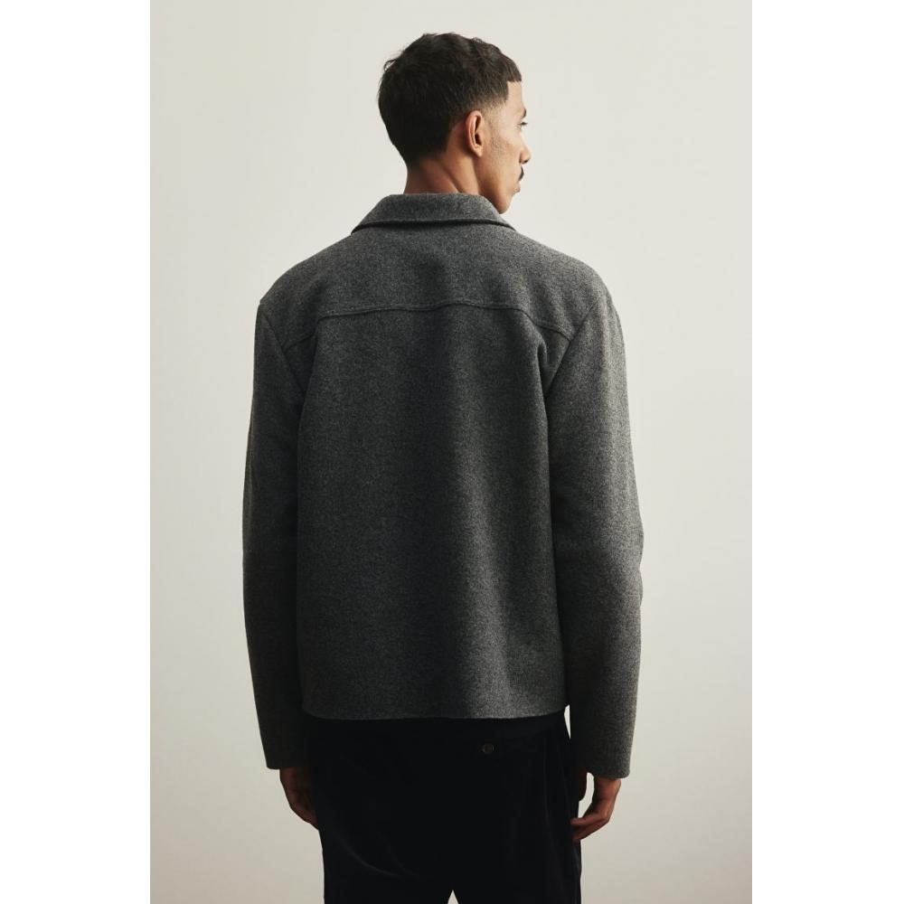 Куртка HM Zip Up Regular Fit Темно-серый