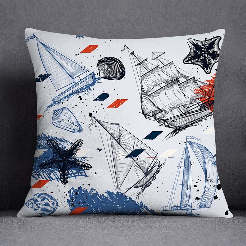 Наволочка с изображением морского животного и русалки, украшение для дома, квадратная наволочка, украшение для дома и офиса, наволочка