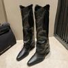 Зимние винтажные штанины сапоги женские черные сапоги до колена женские туфли теплые ботильоны для женщин botines botas mujer