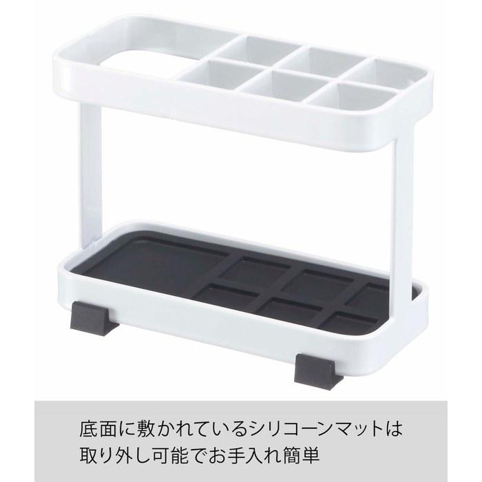 [Yamazaki] Toothbrush Stand White, Approx. W11 x D5 x H8cm Tower 6802