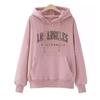 Autumn and Winter Sweater Women's Plush Hooded Pullover Loose Print Large Thin Velvet Coat Ins Fashionable Women