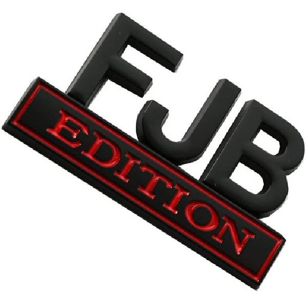 1x Metal FJB Edition Decals Sticker 3D Raised Letter Emblem Black Red
