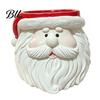 Christmas Themed Desk Accessory Cute Santa Claus Resin Flowerpot, Decorative Desktop Window Sill Decoration Planter, Hand Painted Container for Indoor